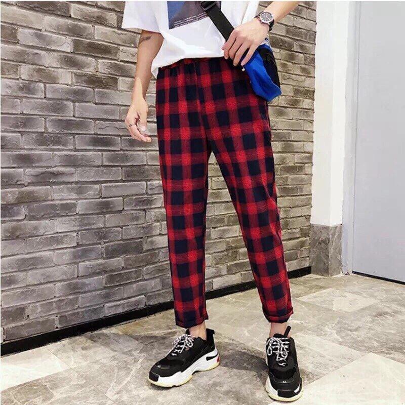 Quần baggy ca rô chạy sọc