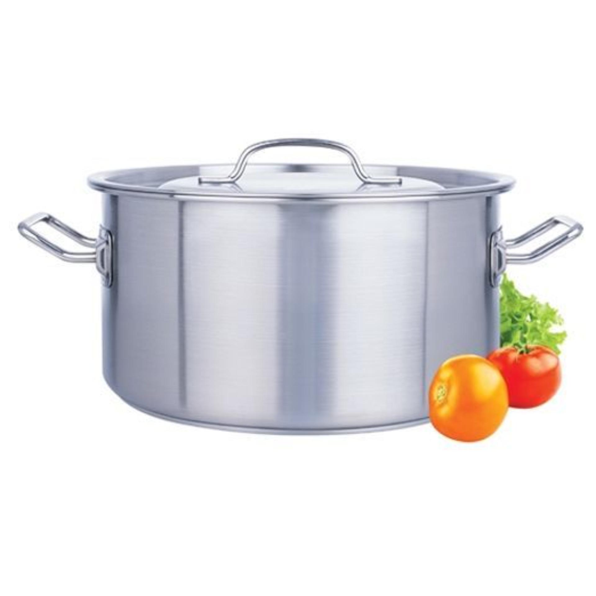 Nồi hầm xương thấp Zebra 32x23cm-18.5L-171132, 1 đáy loại dầy. Nhập khẩu Thái Lan, inox 304 cao cấp siêu bền, tuyệt đối an toàn cho sức khỏe