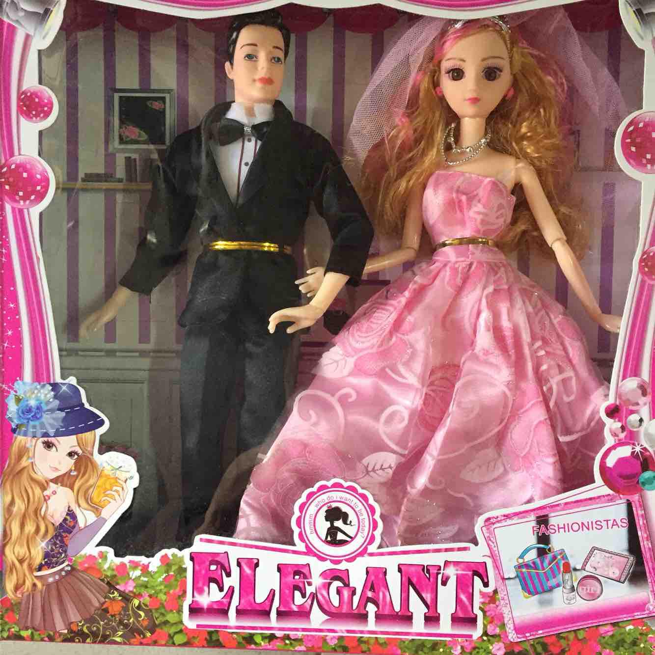 Hộp búp bê cô dâu và chú rễ