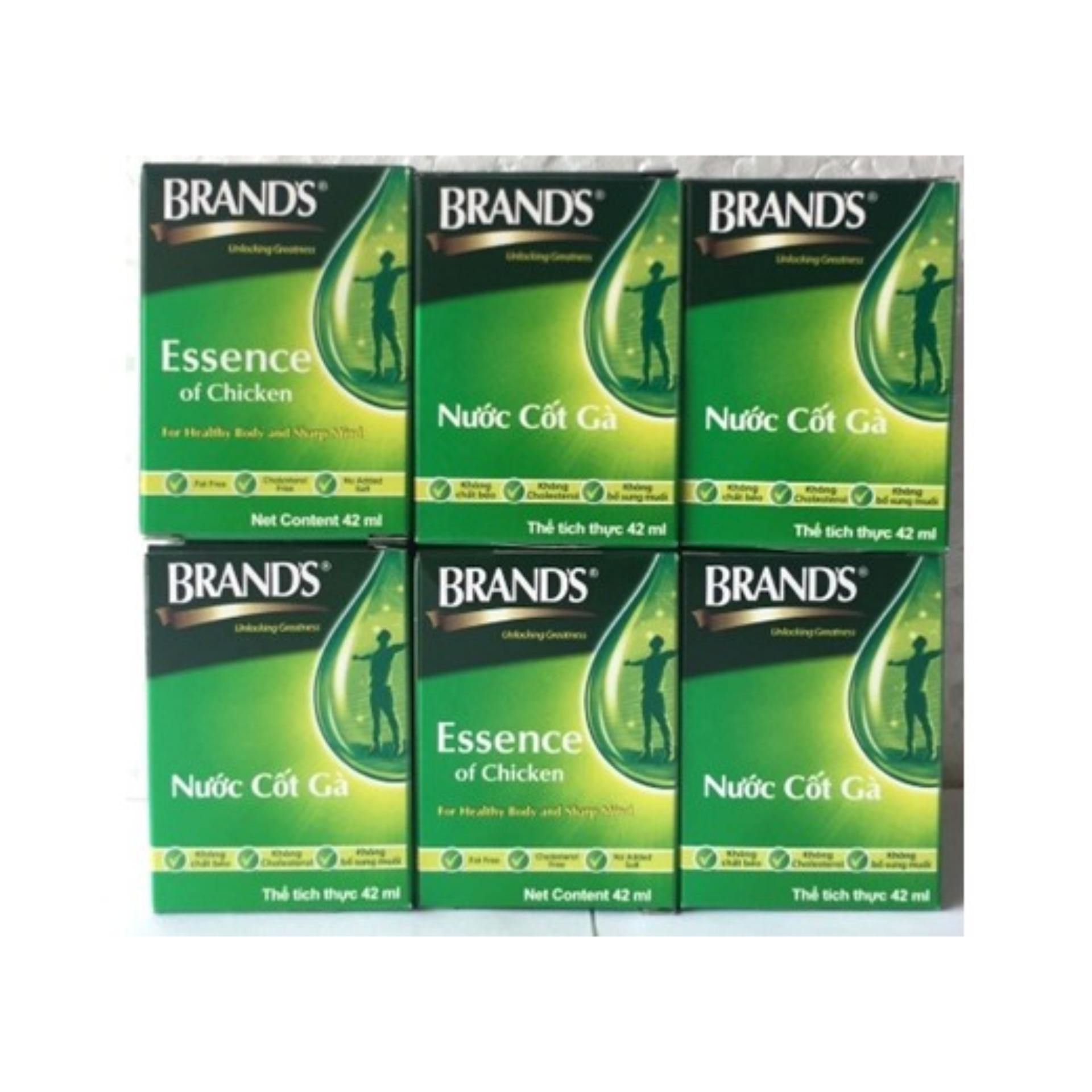 Combo 06 Hủ Nước cốt gà Brands lọ 42ml