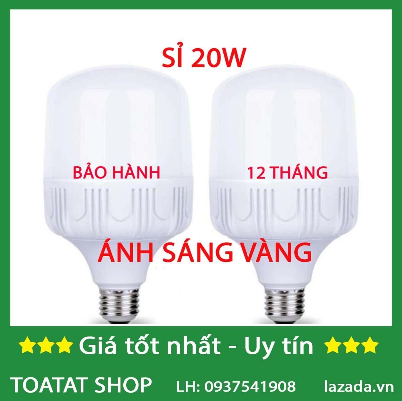 Bộ 2 bóng đèn Led trụ 20W Siêu sáng - tiết kiệm điện (Vàng)