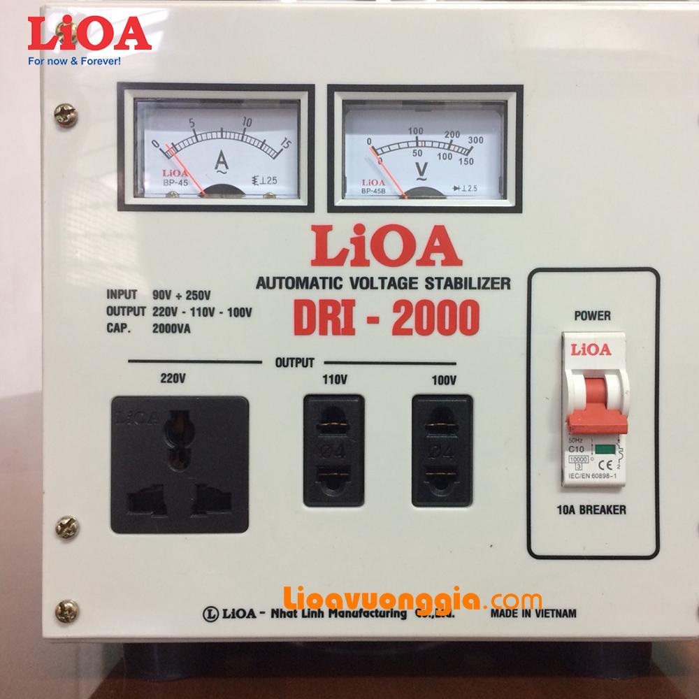 Ổn áp 1 pha LiOA 2000VA thế hệ mới DRI-2000II