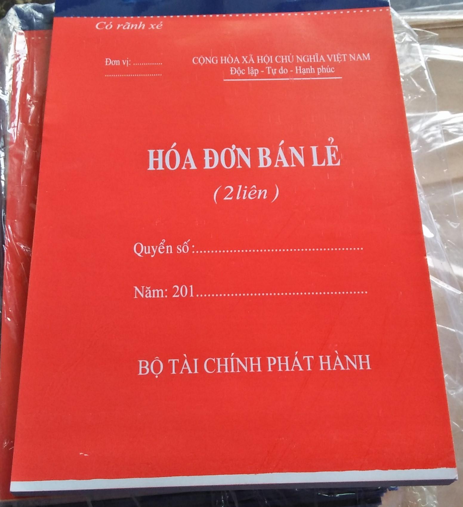 Hóa đơn bán lẻ 2 liên ( 1 lốc 10 quyển)