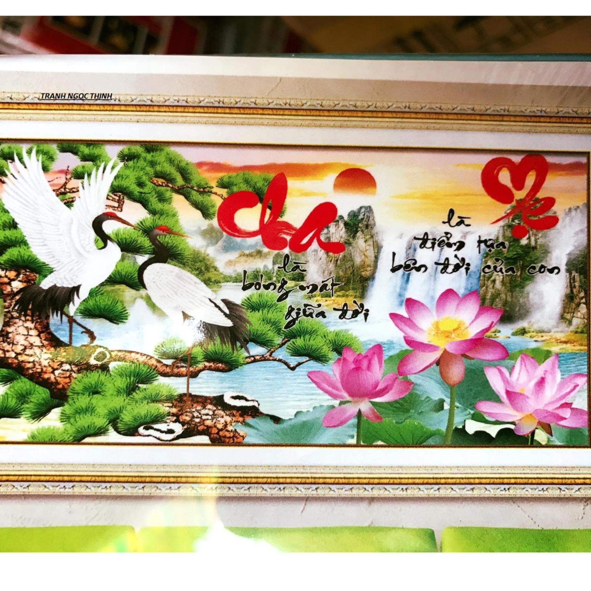 Tranh Đính Đá Cha Mẹ DF286