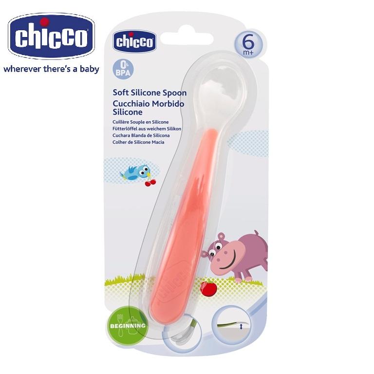 Thìa ăn silicone 6M+ Chicco 68287