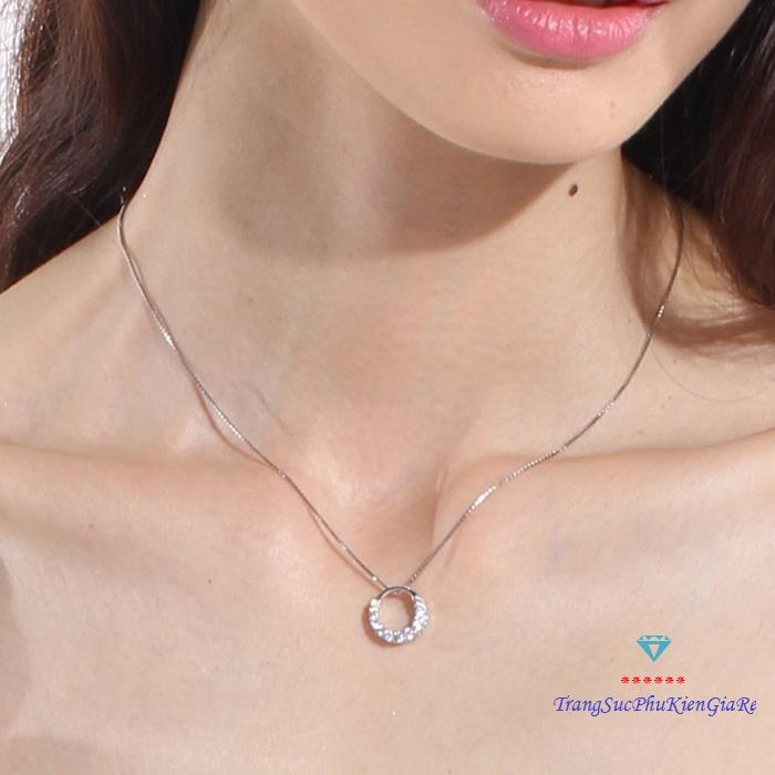 [HCM]Dây chuyền thời trang nữ vòng tròn đá DC27