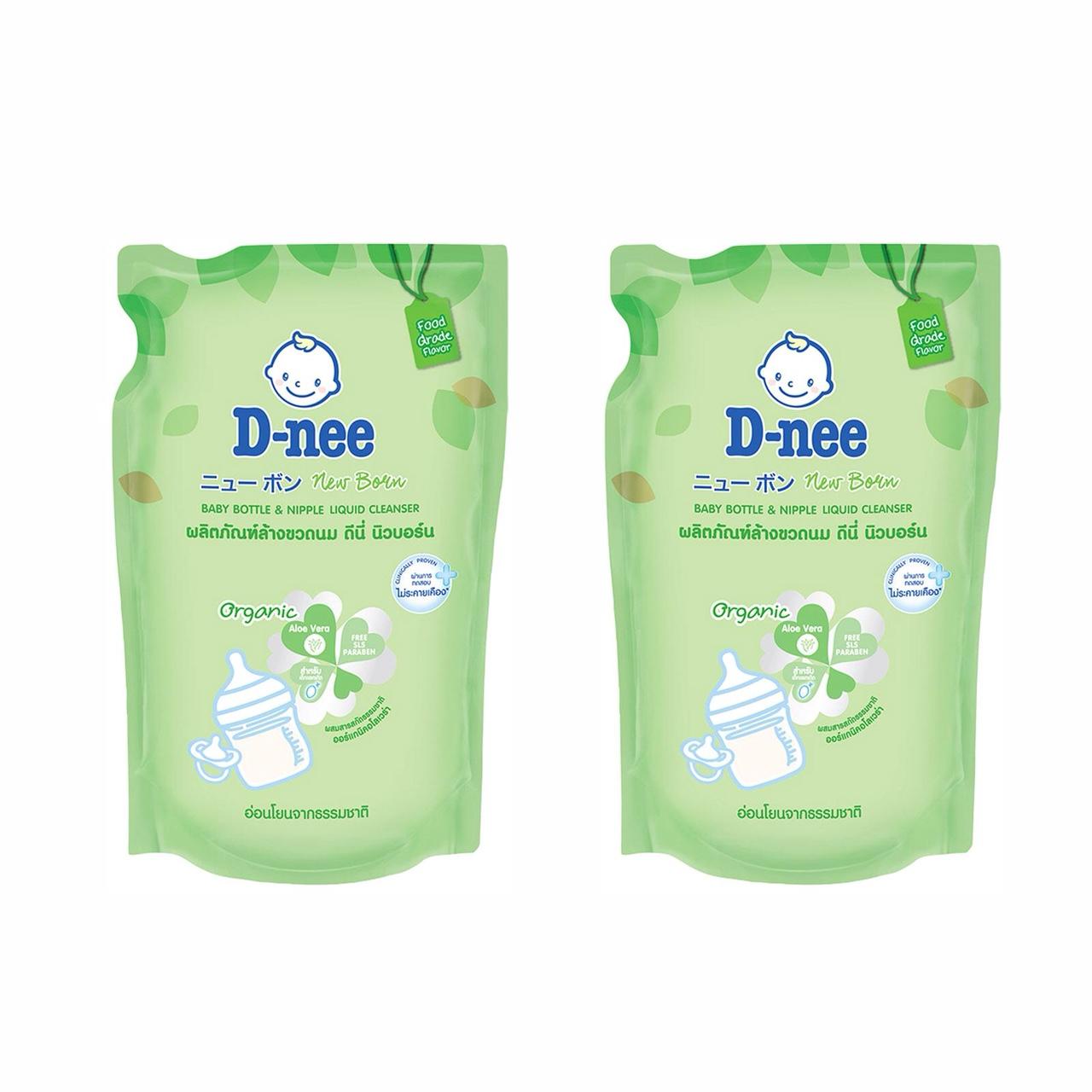 [New Model] Combo of 3 Bags of Dnee Organic Baby Bottle Cleaning Liquid 600ml