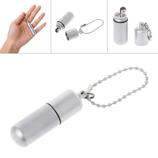 Bật lửa xăng đá kiêm móc khóa mini nắp vặn 055 (KHÔNG CHỨA XĂNG GAS)