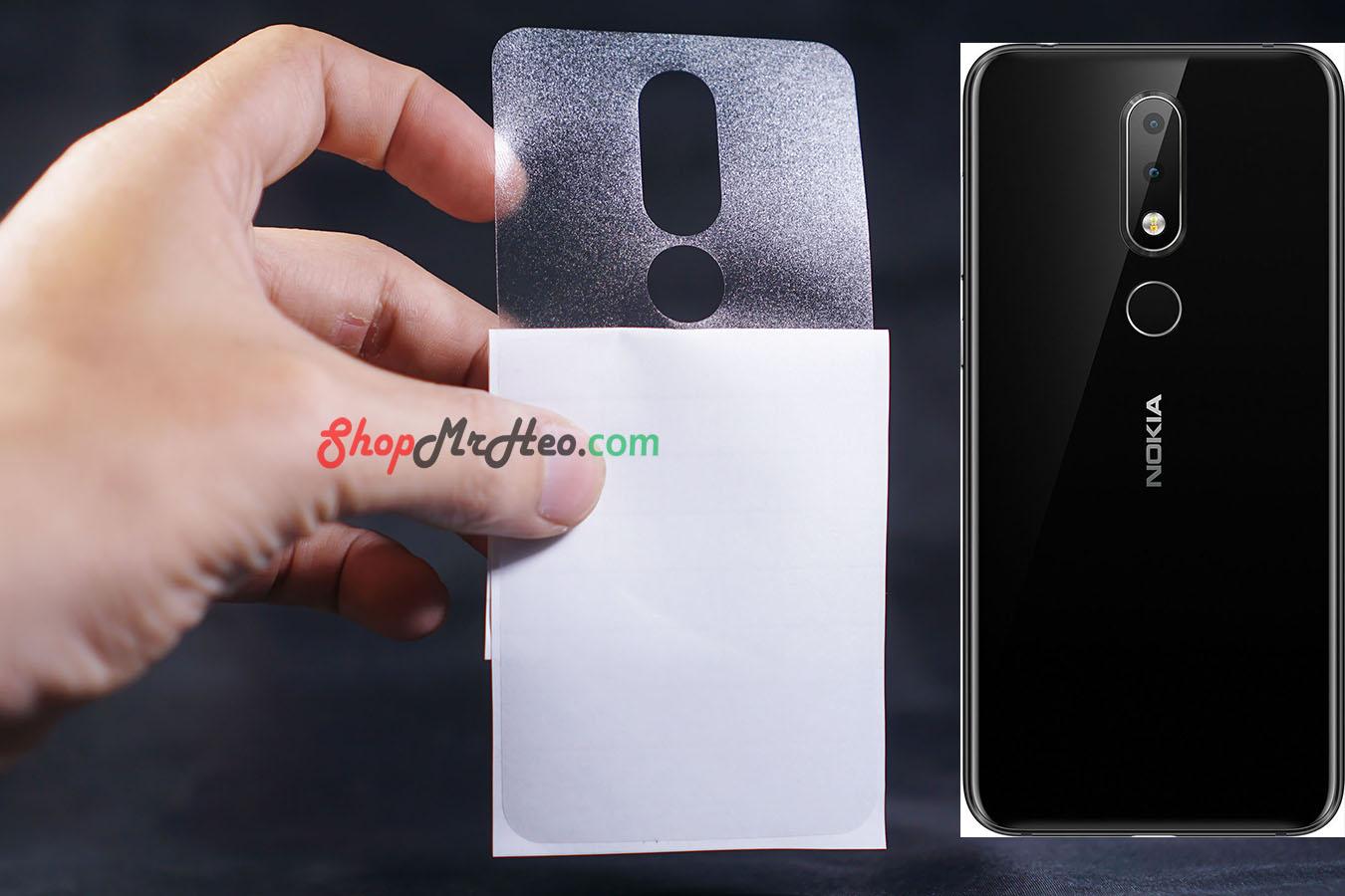 [HCM]Bộ 3 Skin Dán Mặt Lưng Vân 3D Nokia 5.1 Plus - Nokia X5