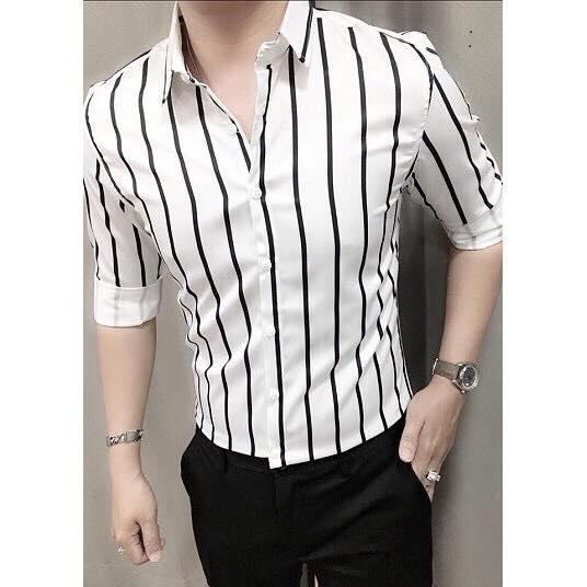 ÁO SƠ MI 3D NAM PHI LỤA CAO CẤP THỜI TRANG LYLY SHOP VIP MS822 (trắng)