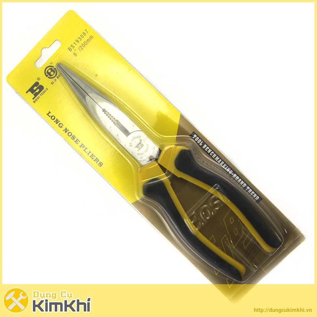 Kìm mỏ nhọn Bosi Tools BS193087 8inch/200mm