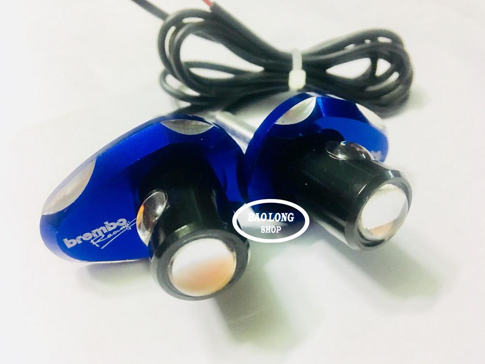 Bộ Xi Nhan Viền Nhôm Led Multi dành cho Exciter,moto,Xe máy(Màu Xanh)