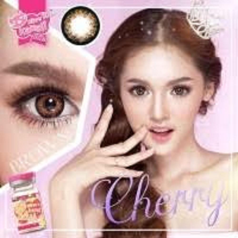 Combo Contact Lens Brown Color Eye Accessory Yearly 0 Degree Korea 1 Gift Lenses Container Case (MS:61)