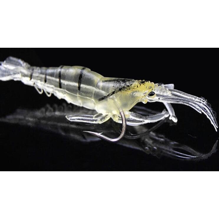 [HCM]Bộ 5 tôm câu cá bằng nhựa dẻo có kèm lưỡi câu