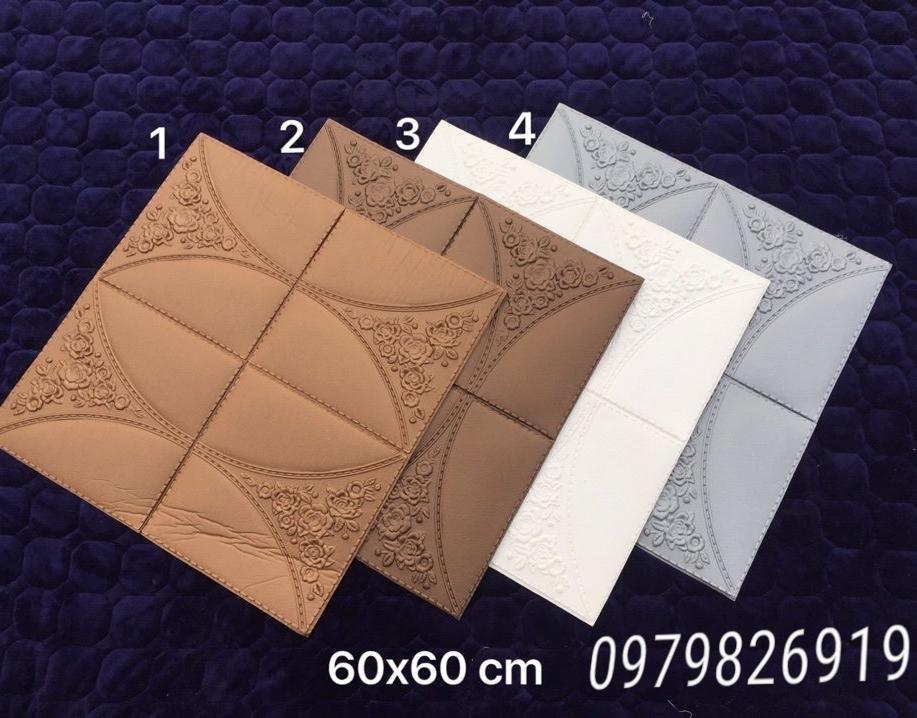 Sét 10 tấm xốp dán tường giả da loại 1
