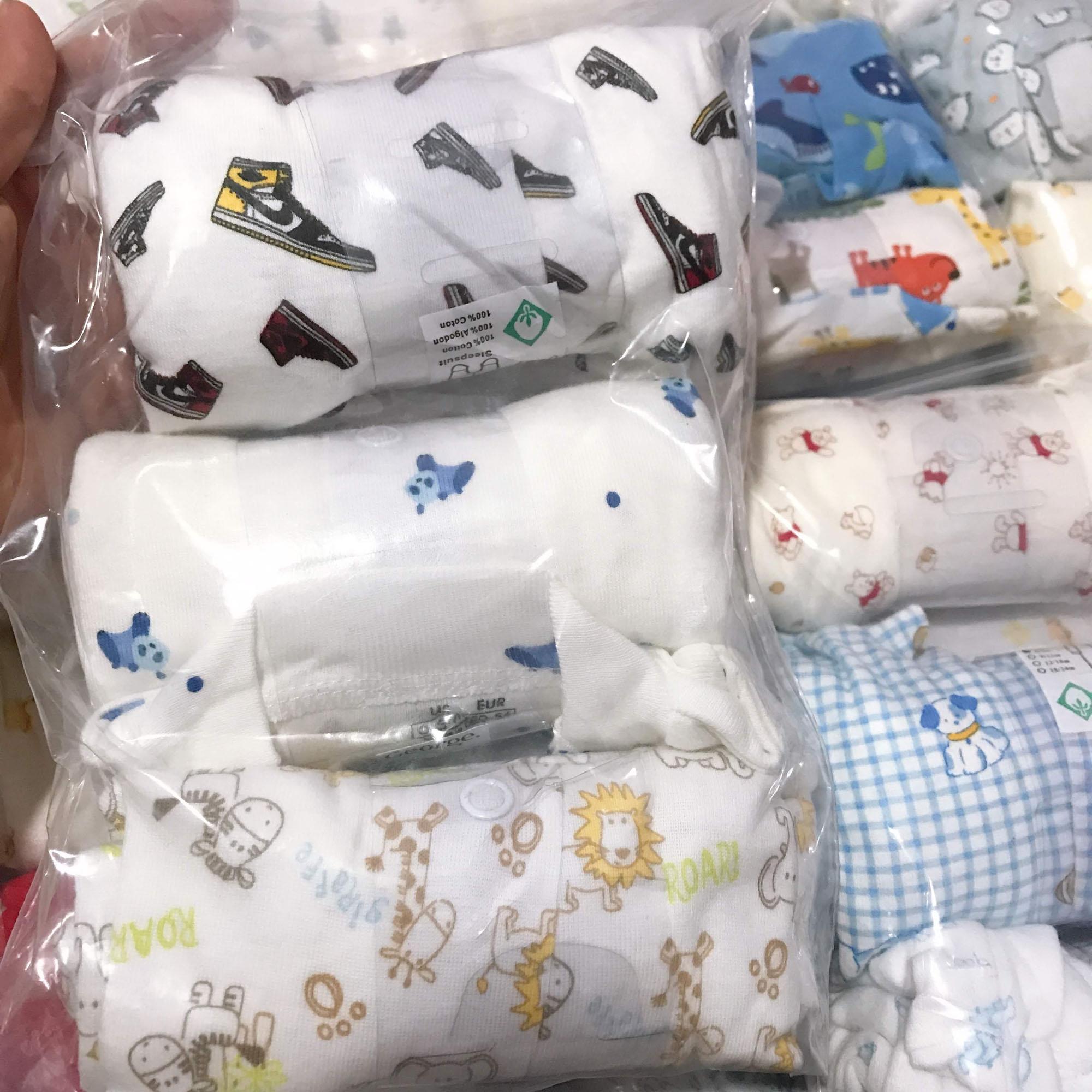 Combo 3 Bodysuit liền vớ Geogre cho BÉ GÁI 3-9M (giao ngẫu nhiên)