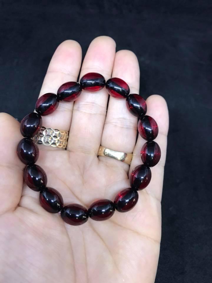 [HCM]VÒNG TAY HỔ PHÁCH ĐỎ HẠT BẦU -01