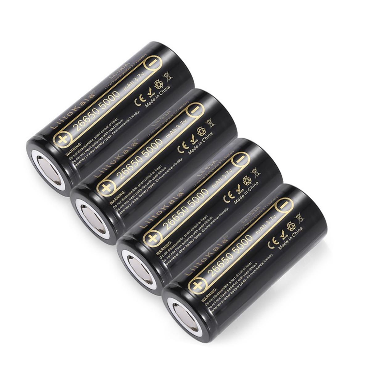 Pin sạc Lithium 26650 LiitoKala 3.7v 5000mah (1 viên)