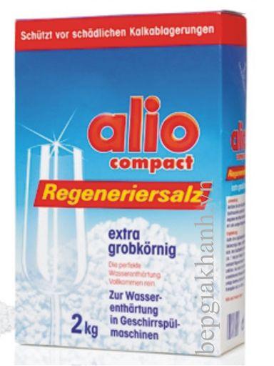 muối rửa chén bát alio 2kg - hàng nhập đức (viên rửa bát ,bột rửa bát,nước làm bóng finish alio )dùng cho máy rửa bát