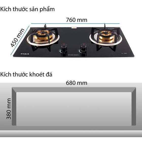 Bếp gas âm Taka TK 105A (Đen)