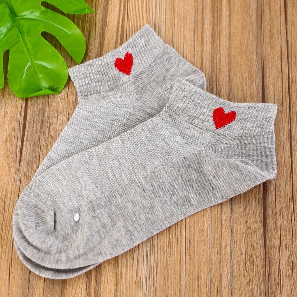 Combo 5 đôi tất trái tim kiểu Hàn loại cổ ngắn