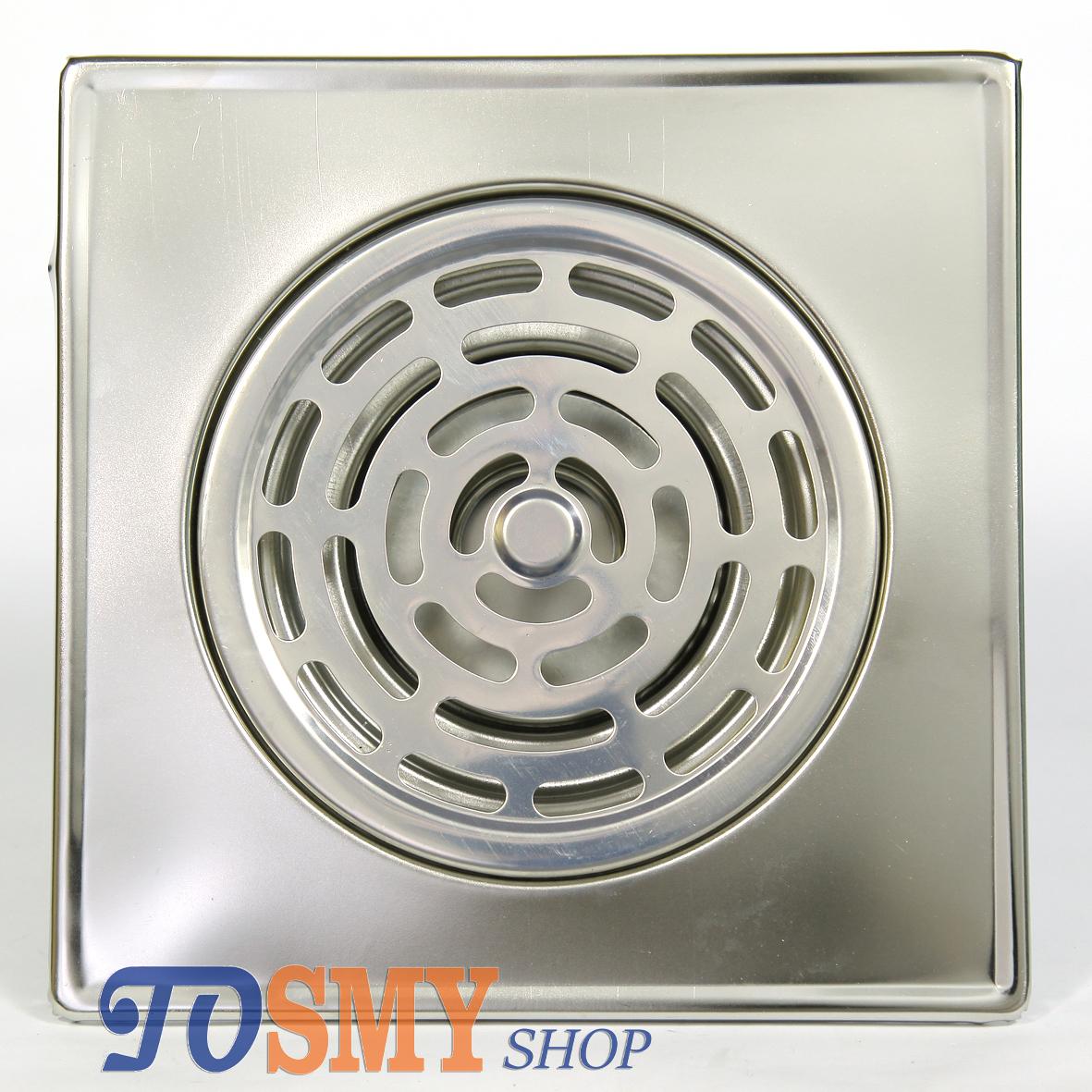 [HCM]Hố ga thoát sàn Inox chống hôi 20x20cm HG02 phi 90