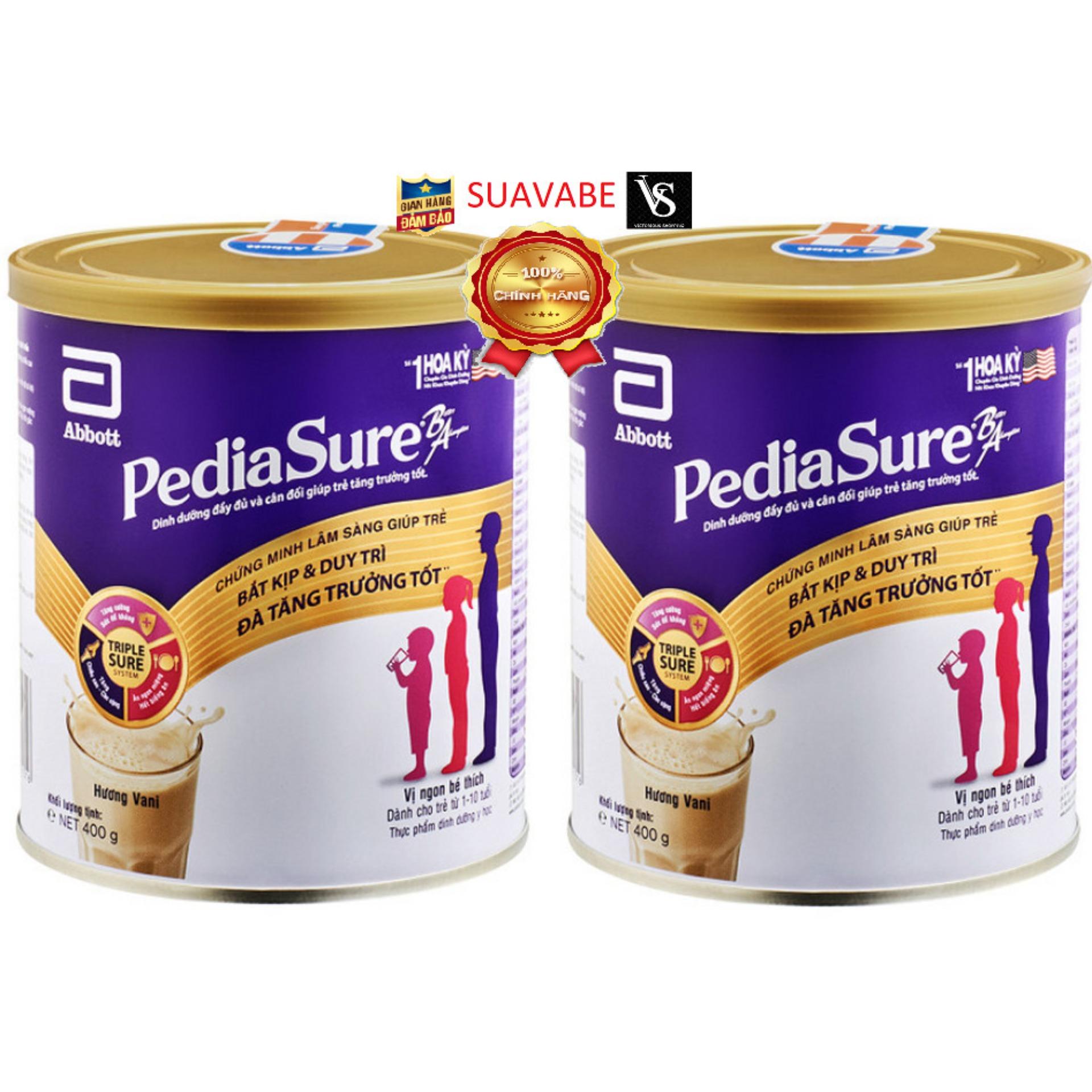 Bộ 2 Dinh dưỡng bổ sung dành cho trẻ biếng ăn ABBOTT Pediasure B A 400g