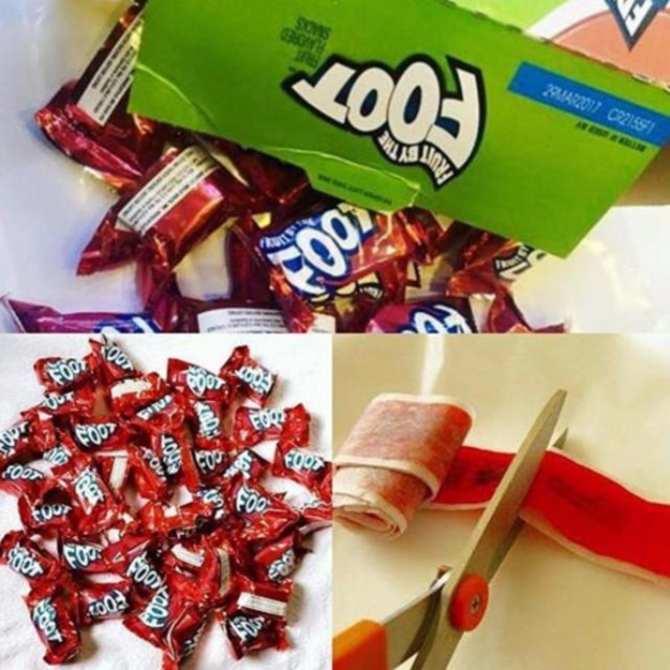 [COMBO 5 cuộn nhỏ]  Kẹo cuộn Foot vị Berry - Mỹ