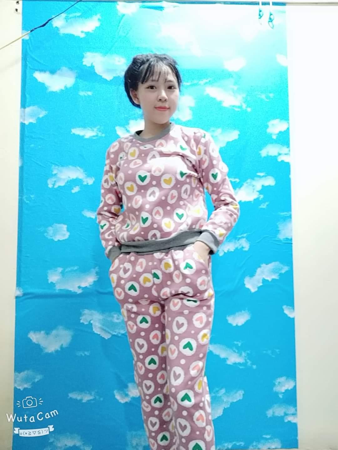 Bộ nỉ bông nữ dài tay thu đông hàng Quảng Châu dày mịn size từ 40kg đến 60kg( màu hồng, vàng, ghi, xanh, nâu)