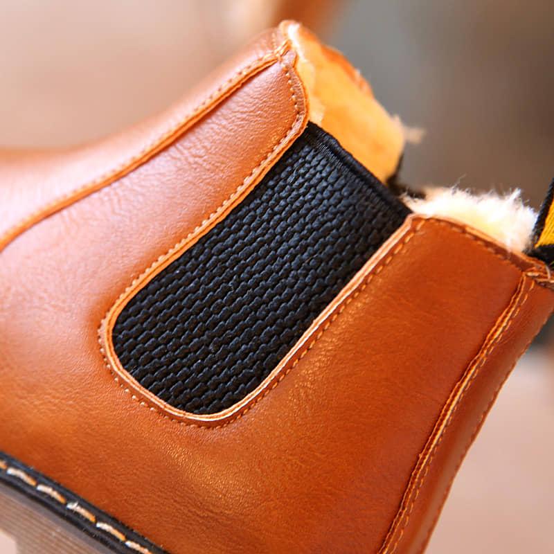 Giày boot cổ thun  lót lông trẻ em