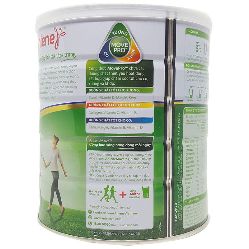 Sữa Anlene MovePro Gold hương Vani 800g (trên 40 tuổi)