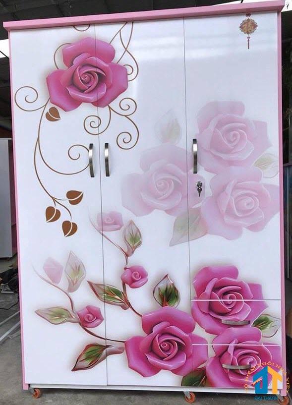Tủ nhựa 3D hoa hồng | Lazada.vn