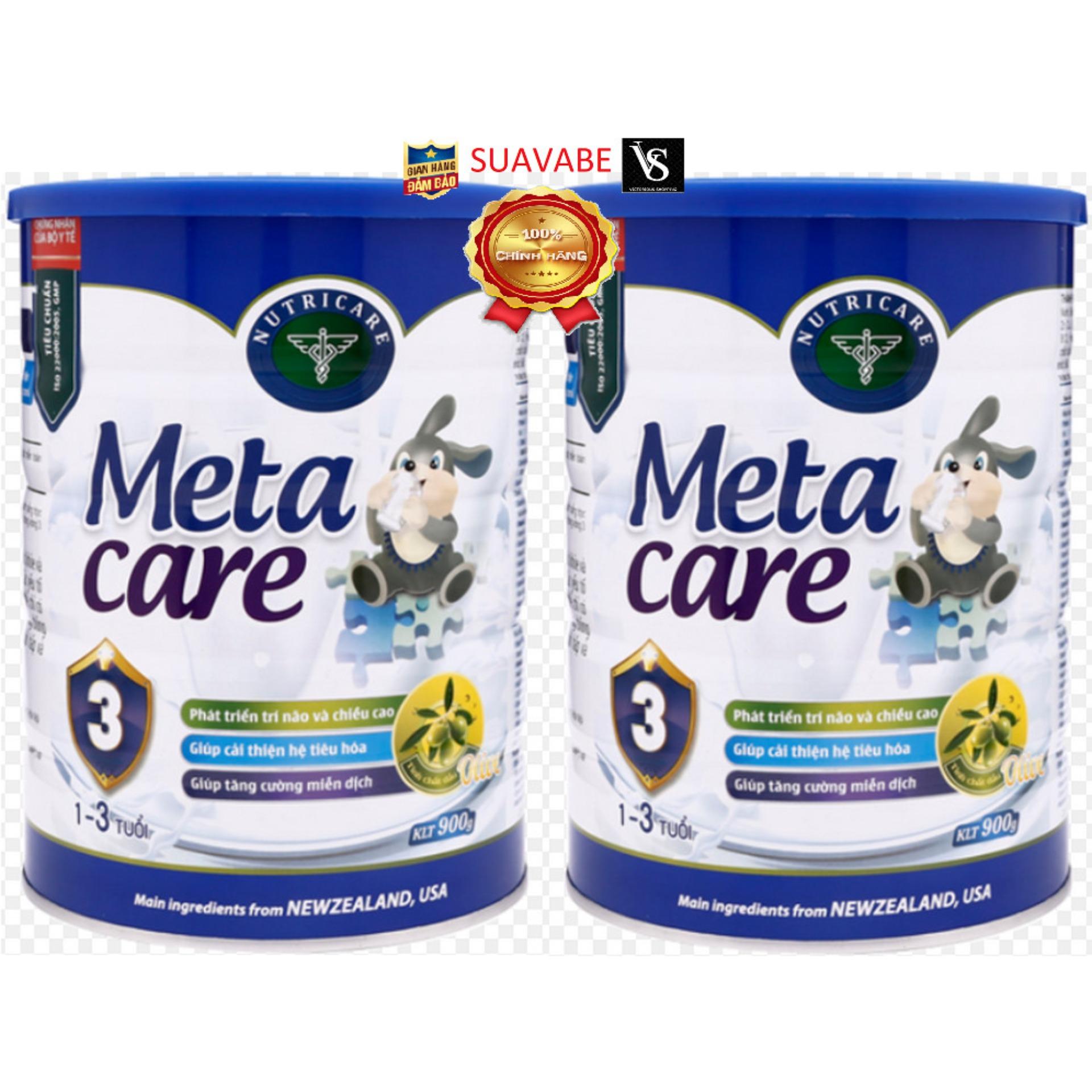 Bộ 2 Sữa Meta Care 3 Nutricare 900g
