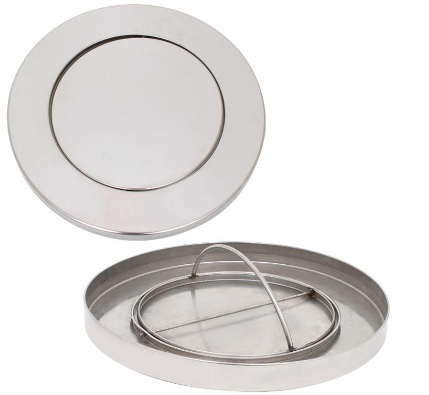 THÙNG RÁC INOX TRÒN NẮP LẬT MÀU ĐEN