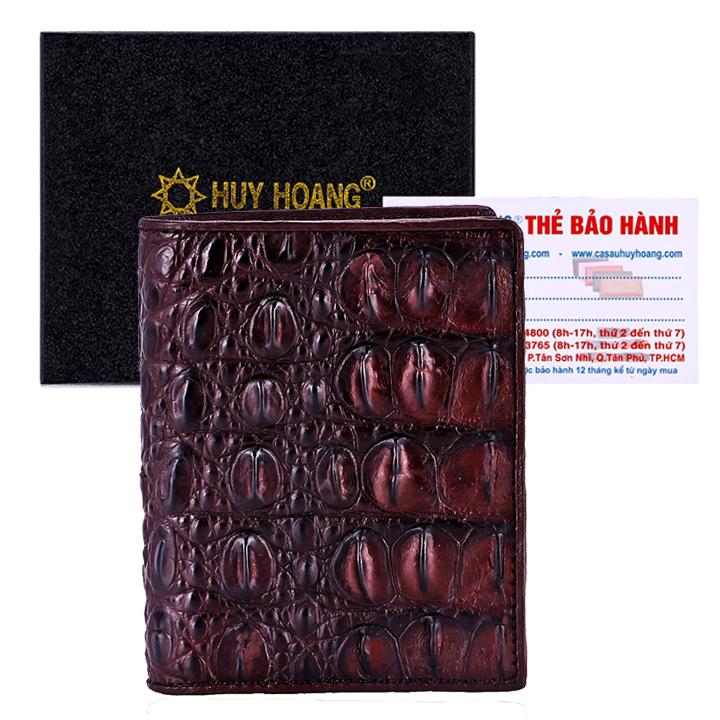 Th2703 men's crocodile skin leather wallet with stand belt Brown