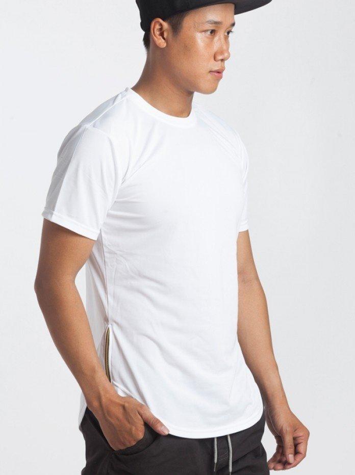 Áo Thun Nam Zipper vạt lai bầu dây kéo hông Cực Chất