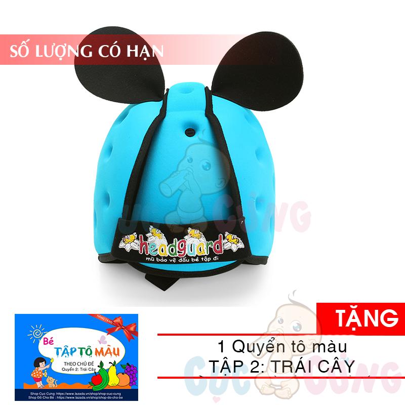 Mũ bảo hiểm cho bé Headguard (nhiều màu) TẶNG 1 quyển tô màu (trái cây) - non bao ve dau cho be tap di