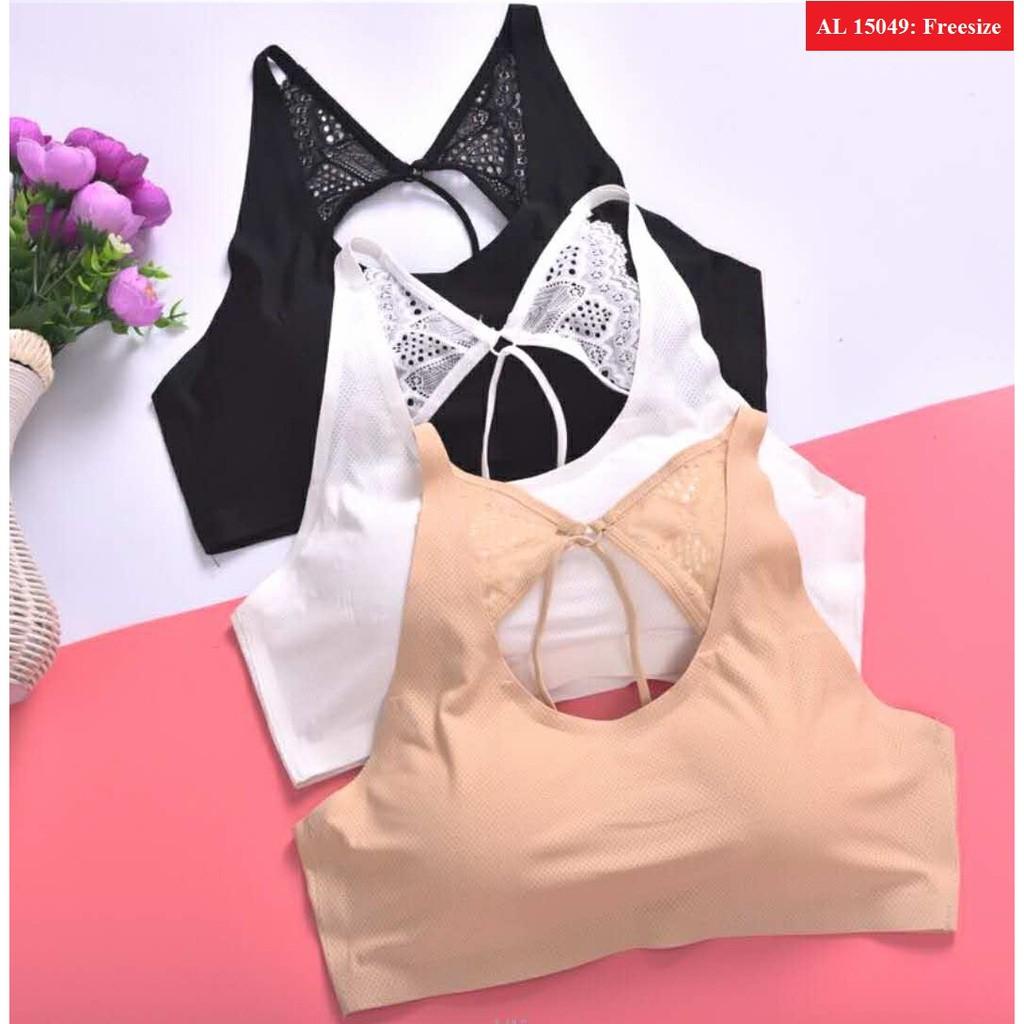 Áo bra thông hơi ren lưng cánh bướm 15049