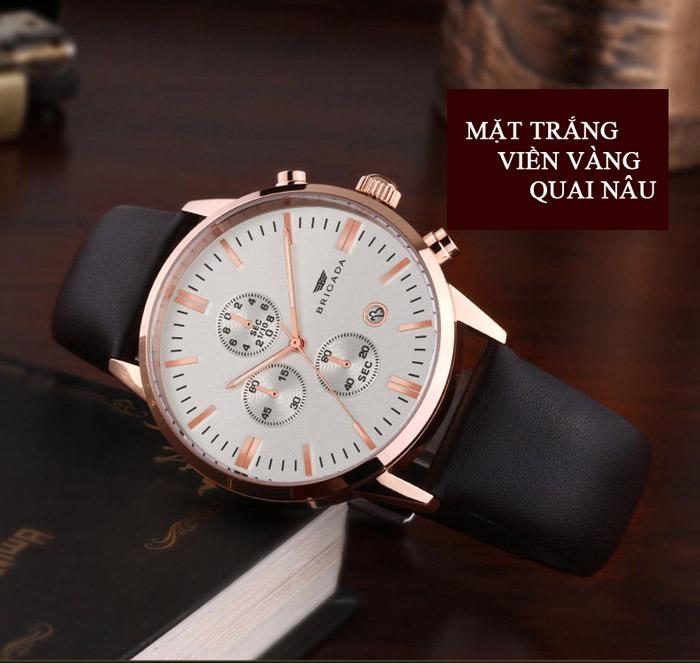 Đồng hồ nam dây da Brigada 3017