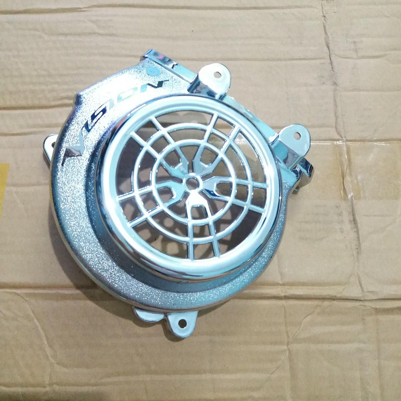 Combo 3 món che Pô + Bầu e + Quạt gió cho Vision 2014 - 2019 mạ Crom