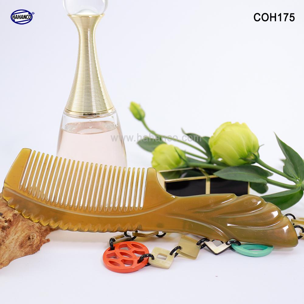 Lược sừng xuất Nhật - COH175 (Size: XL - 20cm) Dáng lược Châu Âu - Mẫu cao cấp cực sang - Horn Comb of HAHANCO - Chăm sóc tóc