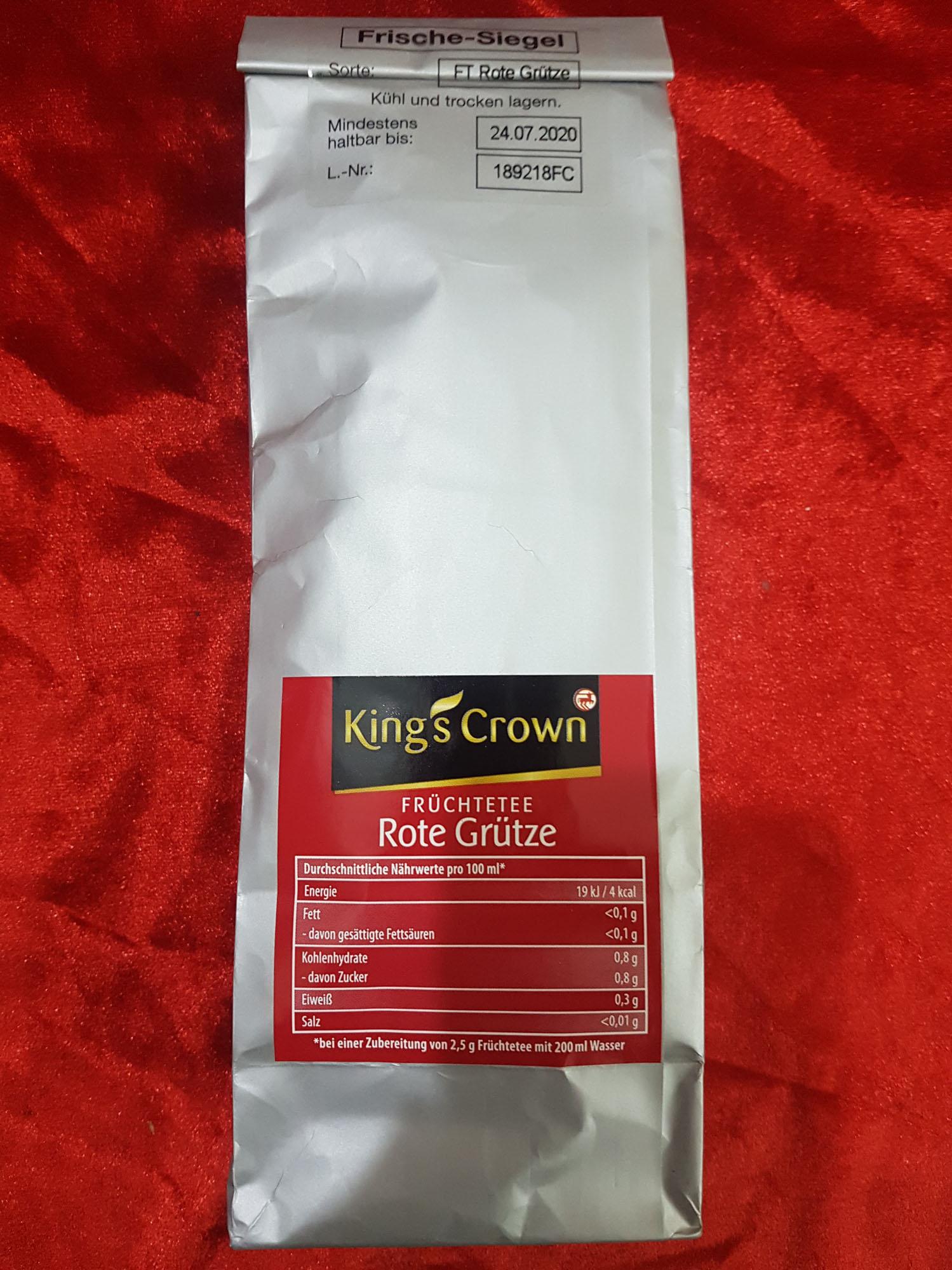 Trà uống kings crown rote grutze 250g, xách tay đức