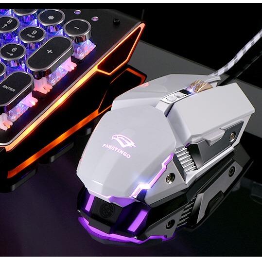 Chuột game thủ cực bền thiết kế độc lạ có LED nhiều màu (ĐEN + TRẮNG)