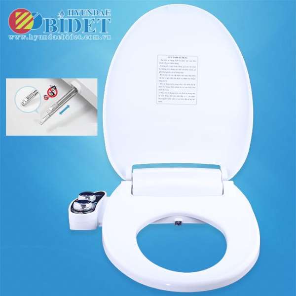 Nắp thiết bị vệ sinh 2 vòi phun Hyundae Bidet HB-9200 (nóng lạnh)