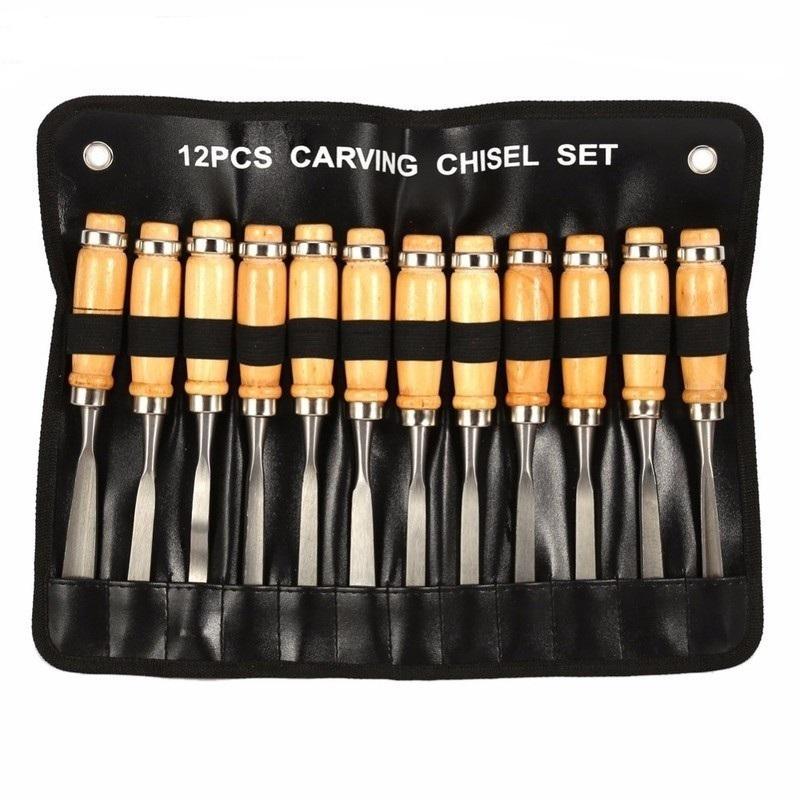 Bộ 12 mũi dao đục gỗ,khắc gỗ đa năng