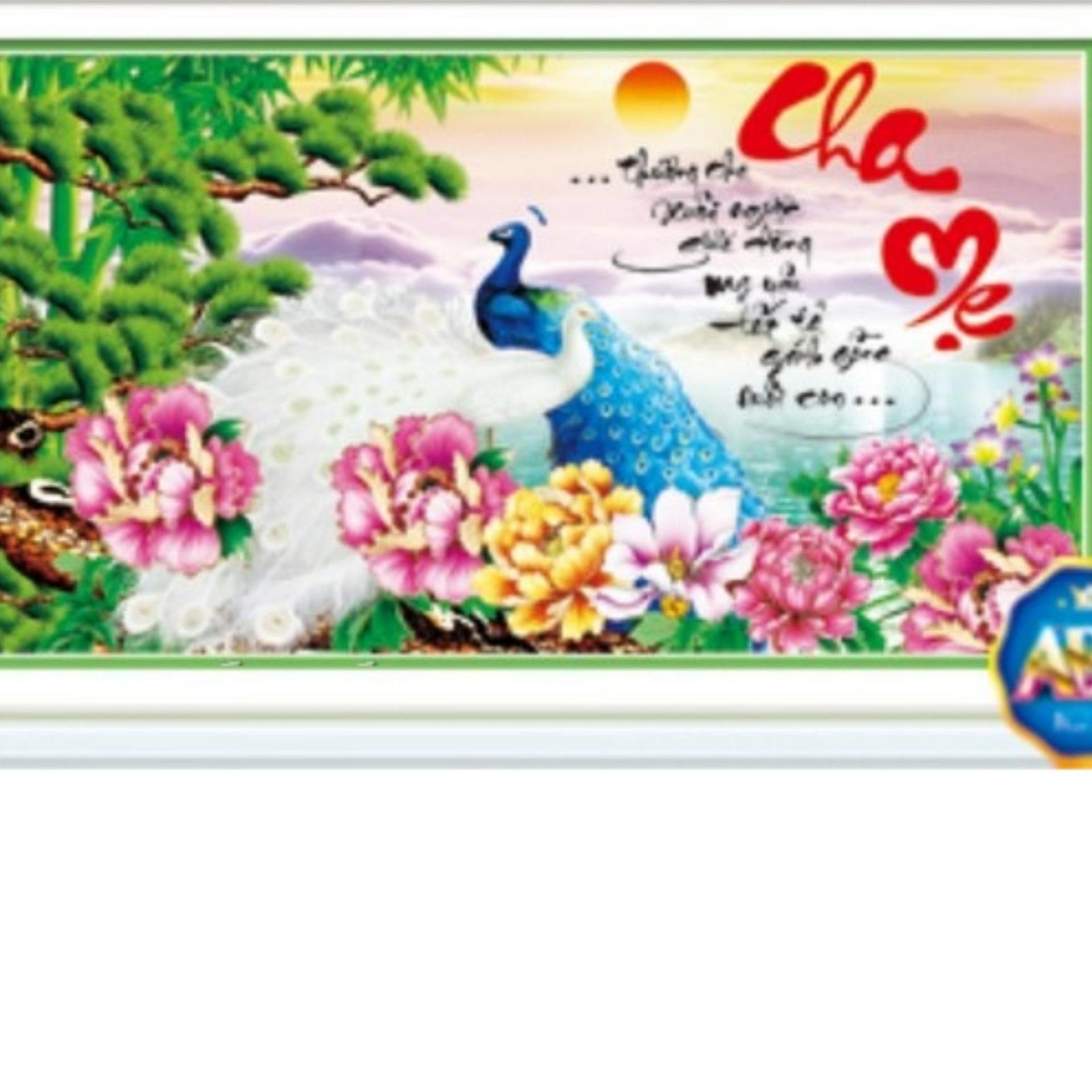 DF364-Tranh đính đá cha mẹ
