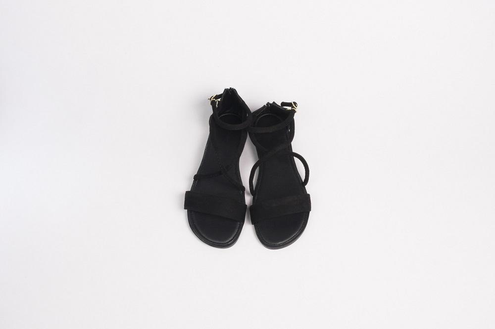 [HCM]Giày sandal nhung ngang dây chéo cổ chân