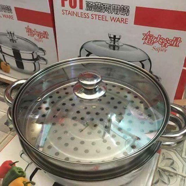Nồi hấp #inox 2 tầng size 28cm