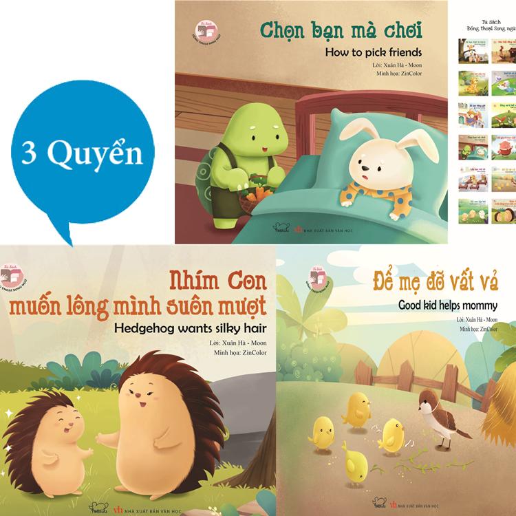 Bộ 3 sách Đồng thoại song ngữ Anh-Việt trẻ em yêu thích