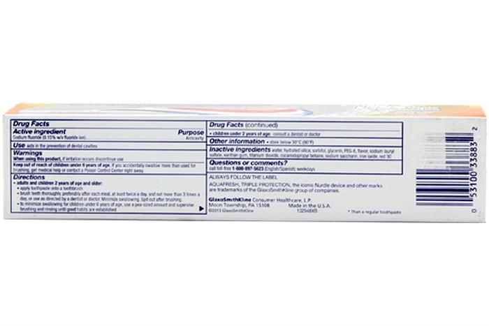 [HCM]Kem Đánh Răng Aquafresh Whitening Action 158.7g